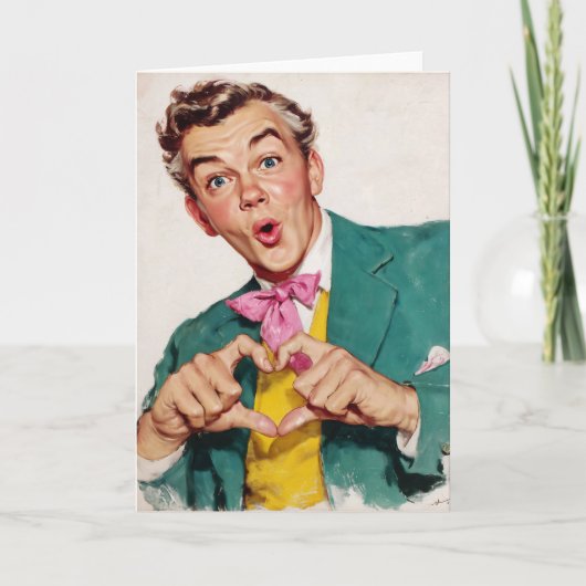 Carte Vintage Surprise Heart Gesture (Devant)