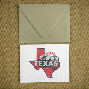 Carte vintage Texas USA