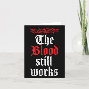 Carte Vintage The Blood Works Citation Chrétienne Jésus