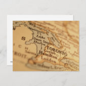 Carte Vintage TORONTO (Devant / Derrière)