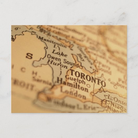 Carte Vintage TORONTO (Devant)