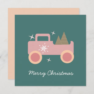 Carte Vintage Truck Noël Super