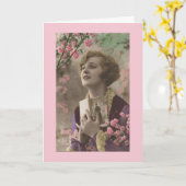 Carte Vintage - Un Conte De Fée Se Terminant, (Fleur jaune)