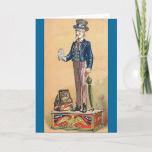 Carte Vintage Uncle Sam Coin Bank