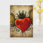 Carte Vintage Urban Tattoo Winged (Fleur jaune)
