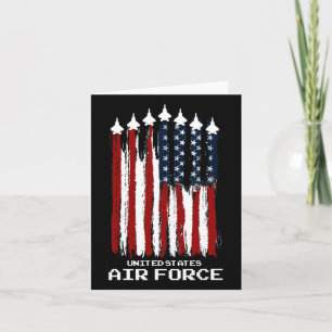 Carte Vintage US Air Force vétérans Usa American Flag 4t