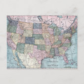 Carte vintage USA (Devant)