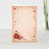 Carte Vintage Valentine Card with Cupid (Dos)