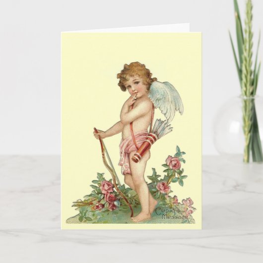Carte Vintage Valentine Cupid (Devant)