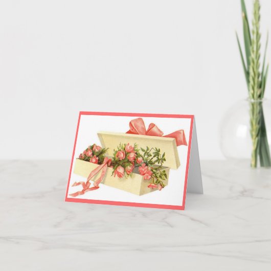 Carte vintage Valentine Rose Roses (Devant)