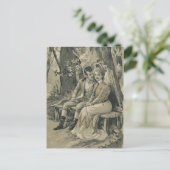 Carte vintage Valentines jour (Debout devant)