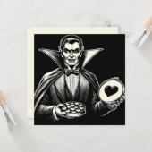 Carte Vintage Vampire Saint-Valentin Goth Horreur  (Devant/Arrière en situation)