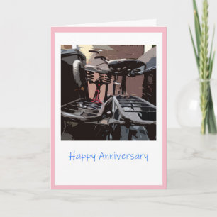 Carte Vintage vélos néerlandais Anniversaire Card
