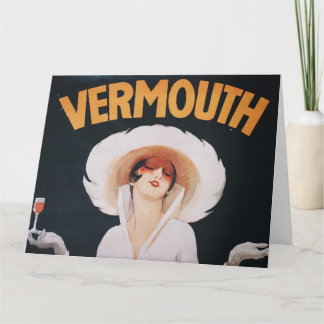 Carte Vintage Vermouth Publicité Martini Publicité