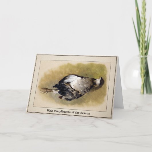 Carte vintage Victorian Dead Bird (Devant)
