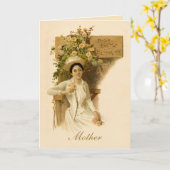 Carte vintage Victorian Lady Rose (Fleur jaune)