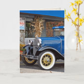 Carte vintage vieille Fête des pères (Fleur jaune)