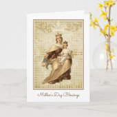 Carte Vintage Vierge Marie Mont Carmel (Fleur jaune)