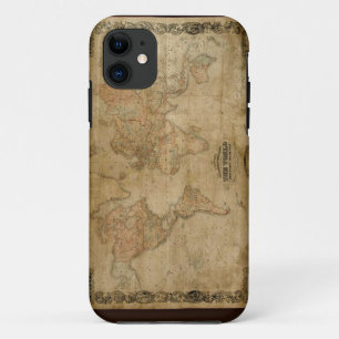 Carte Vintage Vieux Monde 1847 iPhone 5 Coque