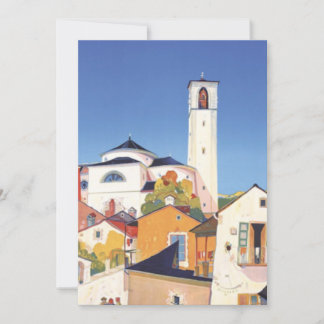 Carte Vintage Village balnéaire Italie Tourisme