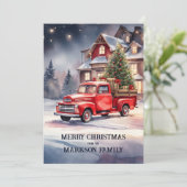 Carte Vintage Vintage de Noël séduisant (Debout devant)