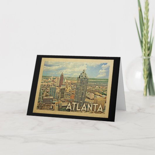 Carte Vintage voyage Atlanta Skyline Atlanta (Devant)