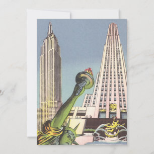 Carte Vintage voyage, Célèbre ville de New York
