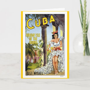 Carte Vintage voyage Cuba