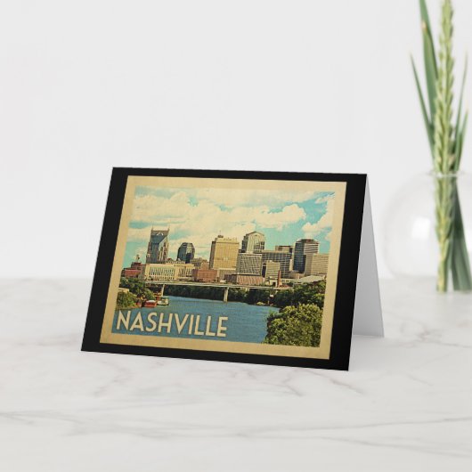 Carte Vintage voyage de Nashville Tennessee (Devant)
