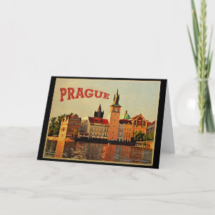 Carte Vintage voyage de Prague