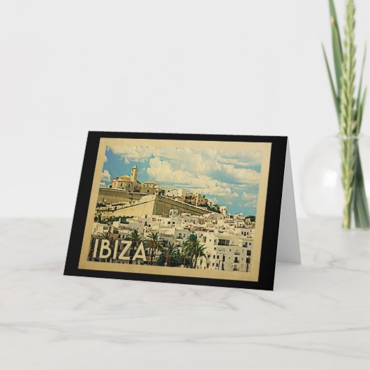 Carte Vintage voyage d'Ibiza Espagne (Devant)