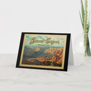 Carte Vintage voyage du parc national du Grand Canyon