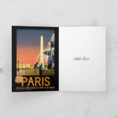 Carte Vintage voyage Paris (Intérieur)