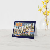 Carte Vintage voyage, salutations de California Poppies (Fleur jaune)