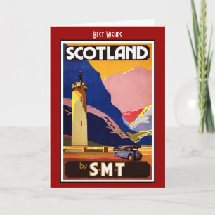Carte Vintage voyage Scotland par S.M.T