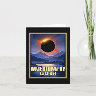 Carte Vintage Watertown Ny Total Solar Eclipse 2024