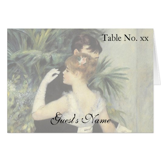 Carte Vintage Wedding, City Dance de Renoir (Devant Horizontal)