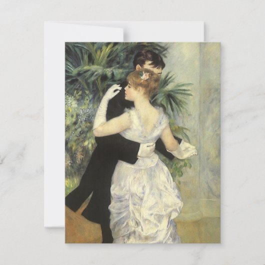 Carte Vintage Wedding Response Card, City Dance, R (Devant)