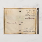 carte vintage Wedding rsvp (Dos)