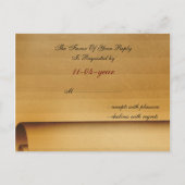 carte vintage Wedding rsvp (Dos)