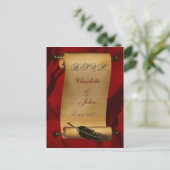 carte vintage Wedding rsvp (Debout devant)