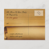 carte vintage Wedding rsvp (Dos)