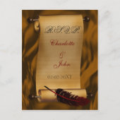 carte vintage Wedding rsvp (Devant)