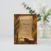 carte vintage Wedding rsvp (Debout devant)
