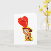 Carte Vintage Western Valentine (Fleur jaune)