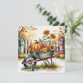 Carte Vintage Whimsical de la moelle à roues de la récol (Debout devant)