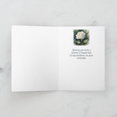 Carte Vintage White Rose Félicitations Mariage (Intérieur)