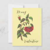 Carte vintage Wild Red Rose Valentin (Devant)