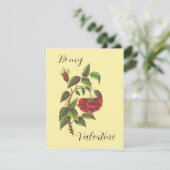 Carte vintage Wild Red Rose Valentin (Debout devant)