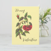 Carte vintage Wild Red Rose Valentin (Debout devant)